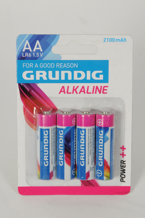 Product Image for Batteri grundig aa/lr6 4-p,alkaliska 2100ma, 1,5v