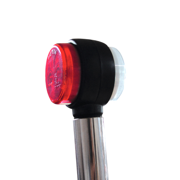 Product Image for Pejlstång vit/röd LED,12-24V.