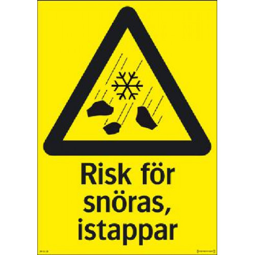 SYSTEMTE Varningsskylt Risk för snöras istappar