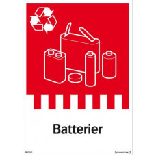 Miljödekal Batterier