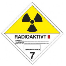 Skylt ADR Radioaktiva ämnen nr 7B