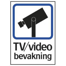Ordningsskylt TV/video bevakning