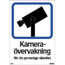 Ordningsskylt Kameraövervakning
