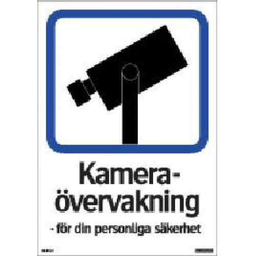 SYSTEMTE Ordningsskylt Kameraövervakning