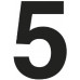 SYSTEMTE Självhäftande bokstäver och siffror 6 cm svart