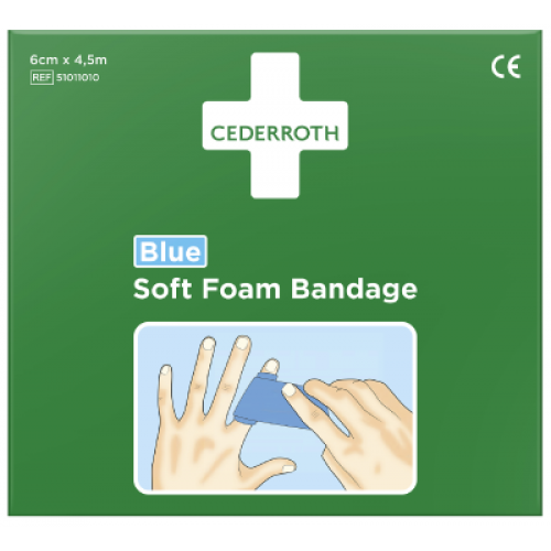 CEDERROT Plåster Cederroth Soft Foam Bandage Blue 4,5m