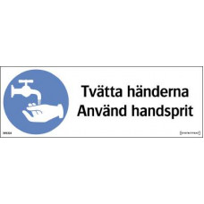 Påbudsskylt Tvätta händerna