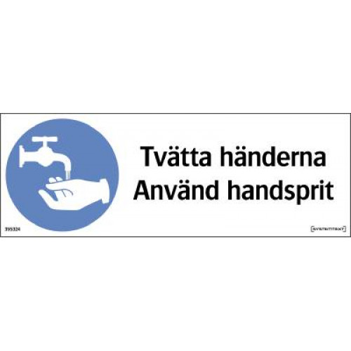SYSTEMTE Påbudsskylt Tvätta händerna
