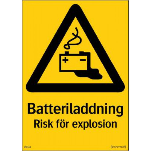 Skylt Systemtext Risk Explosion