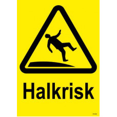 SKYLT HALKRISK PLAST 210X297MM