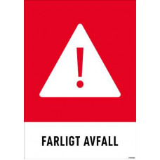 DEKAL FARLIGT AVFALL 148X210MM