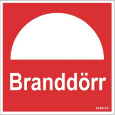 SKYLT BRANDDÖRR 100X100MM