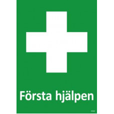SKYLT FÖRSTA HJÄ PLA 210X297MM