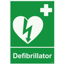 SKYLT DEFIBRILLA PLA 210X297MM