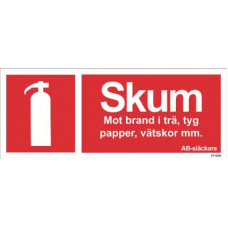 SKYLT SKUMSL EFL ALU 250X100MM