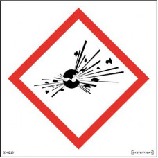 Skylt 33-0210, 33-0211 Kemiska ämnen Explosiva ämnen